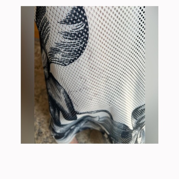 REAL NYC MARKET Women's Black & White Floral Print Tie Waist Maxi Skirt Size S - Picture 8 of 8